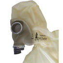 Transparent Full Cover Latex Catsuit Fetish Bodysuits Attach Gas Mask with back Zipper