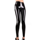 Black Sexy Latex Leggings with Crotch Zippers Rubber Pants