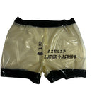 Unisex Transparent Latex Shorts/boxer Briefs.