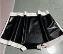 Black Women's Latex Panties with White Trim