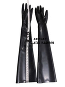 Black latex long gloves, suitable for both men and women
