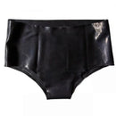Woman Mid Waist Sexy Latex Panties Rubber Briefs Shorts Underwear