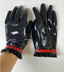Sexy Latex Short Gloves Five-Finger Rubber Gloves Gummi Gloves for Women Men