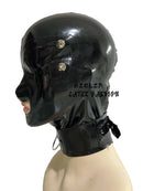 Latex Hood/rubber Head Mask with Eyeholes and Back Zipper