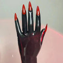 Black latex manicure gloves