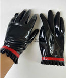 Sexy Latex Short Gloves Five-Finger Rubber Gloves Gummi Gloves for Women Men