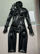 Unisex Full-coverage Latex/rubber Catsuit/bodysuit with Corset Gloves Socks