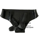 Men'S Latex Panties Briefs With Front And Back Penis Sleeve Condoms