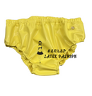 Yellow Latex Diaper Shorts Cover with Elastic Band Nozzles Rubber Loosely Underpants Underwear Pants