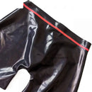 Men's Latex Boxers Shorts with Trims Ring Hole Rubber Lingerie