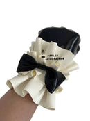 Ladies Latex Gloves Rubber Gloves with Bow Ruffles