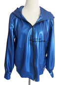 Latex Sports Suit Long Sleeve Cardigan Rubber Uniform Hoodie Top