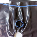 Men's Latex Boxers Shorts with Trims Ring Hole Rubber Lingerie