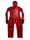 Red 1.0mm Latex Bodysuit – Full Coverage with Hood, Gloves, and Socks Rubber Bodysuit