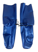 Unisex Metallic Blue Latex Rubber Socks