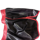 Sexy Latex Unisex Black Boxer Shorts with Red Waist Underwear