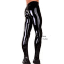 Latex Leggings Men Skinny Trousers 3D Cut Crotch Zip
