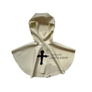 Sexy Latex Gummi Cosplay Krankenschwester Maske Weiß Mit Schwarzem Kreuz Gesicht Offene Haube Handgemacht