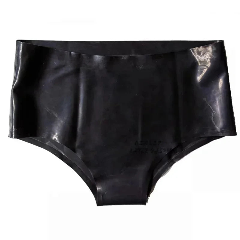 Mid Waist Sexy Latex Panties Rubber Briefs Shorts Underpants Underwear Bottom