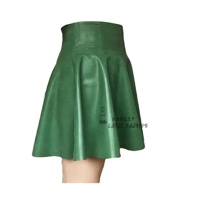 Latex Mini Skirt Women Summer Rubber Skirt