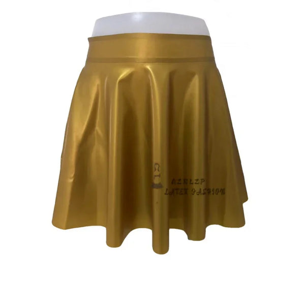 Sexy Mini Latex Skirts Short Without Zippers Rubber Bottoms