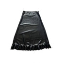 Latex Rock Damen Gummi High Waist Schwarz Eng Midi Rüschen Playsuit Bodycon Unterteile