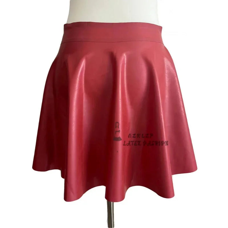 Sexy Mini Latex Skirts Short Without Zippers Rubber Bottoms