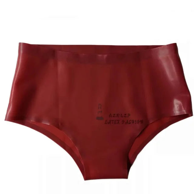 Mid Waist Sexy Latex Panties Rubber Briefs Shorts Underpants Underwear Bottom