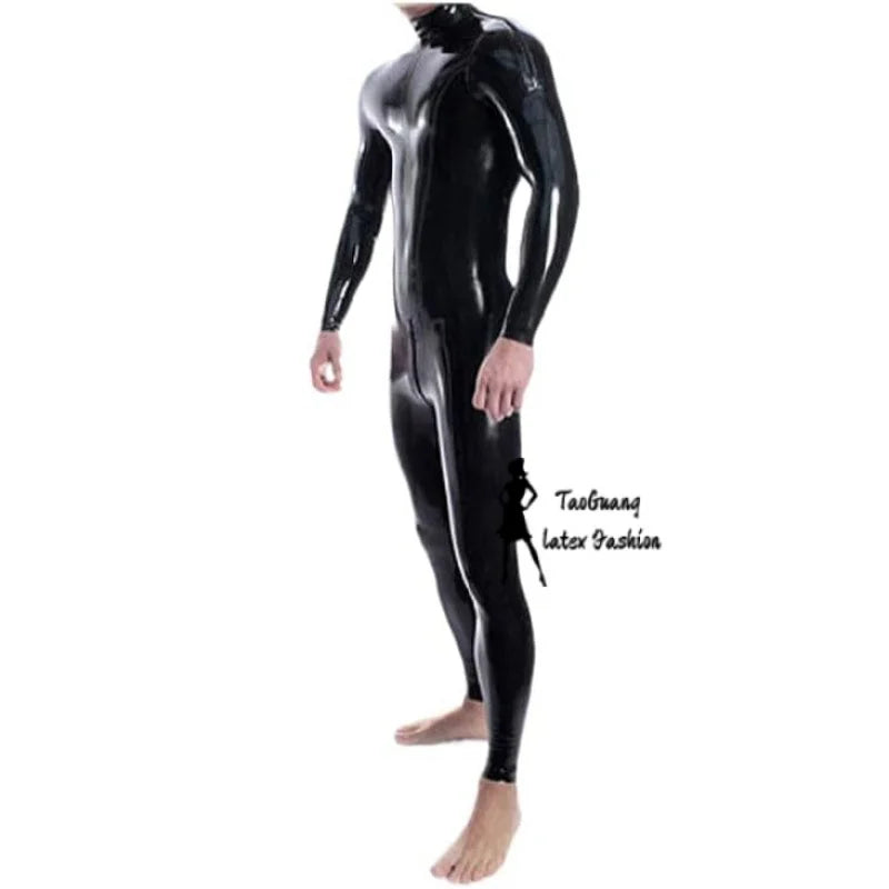 Latex Rubber Party Cosplay Black Rubber Party Catsuit Suit Bodysuit