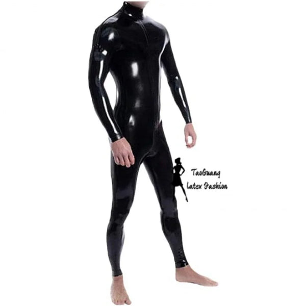 Latex Rubber Party Cosplay Black Rubber Party Catsuit Suit Bodysuit